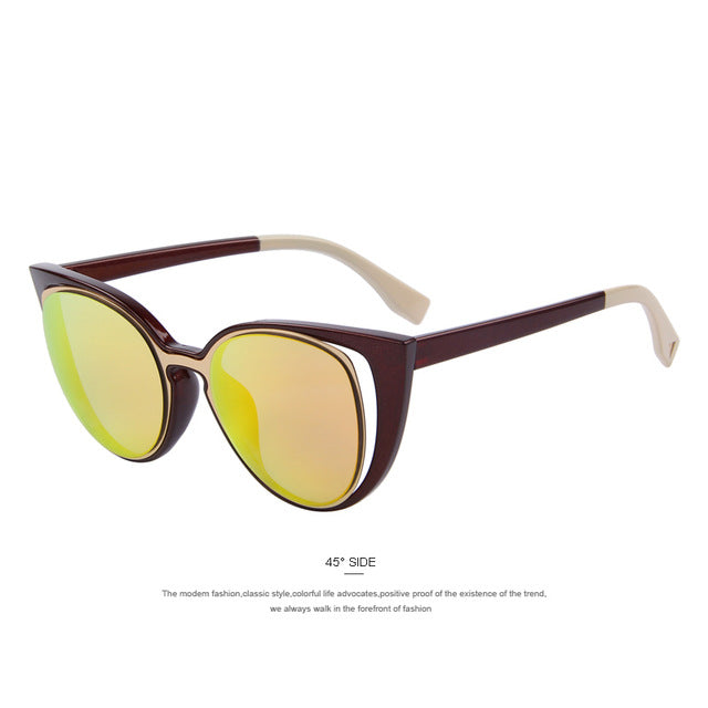 merry's fashion cat eye sunglasses women brand designer retro pierced female sun glasses oculos de sol feminino uv400 c05 red