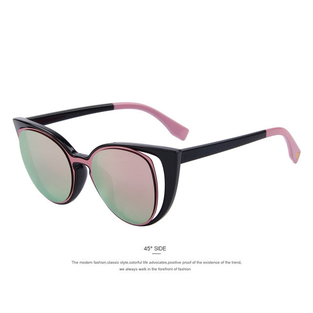 merry's fashion cat eye sunglasses women brand designer retro pierced female sun glasses oculos de sol feminino uv400 c06 pink