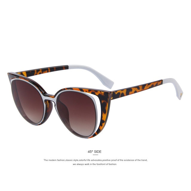 merry's fashion cat eye sunglasses women brand designer retro pierced female sun glasses oculos de sol feminino uv400 c08 leopard