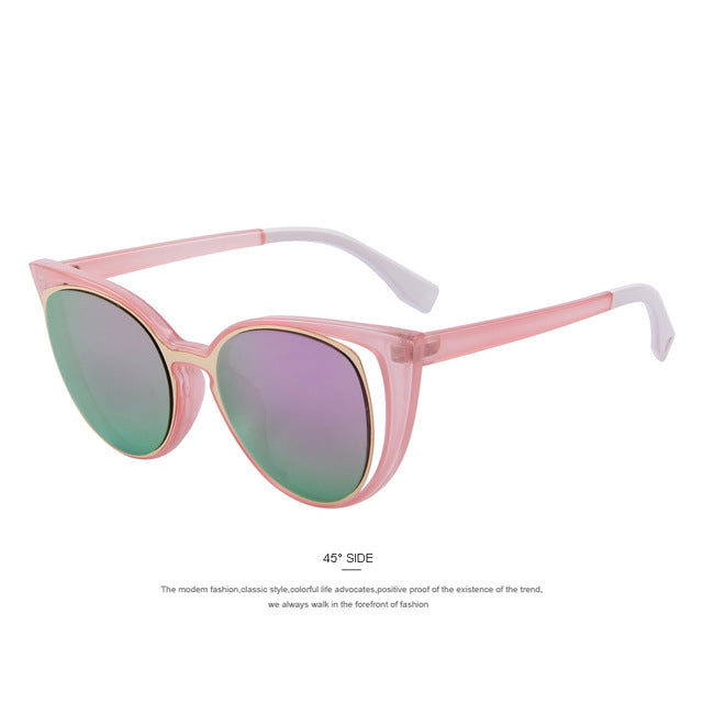 merry's fashion cat eye sunglasses women brand designer retro pierced female sun glasses oculos de sol feminino uv400 c09 pink