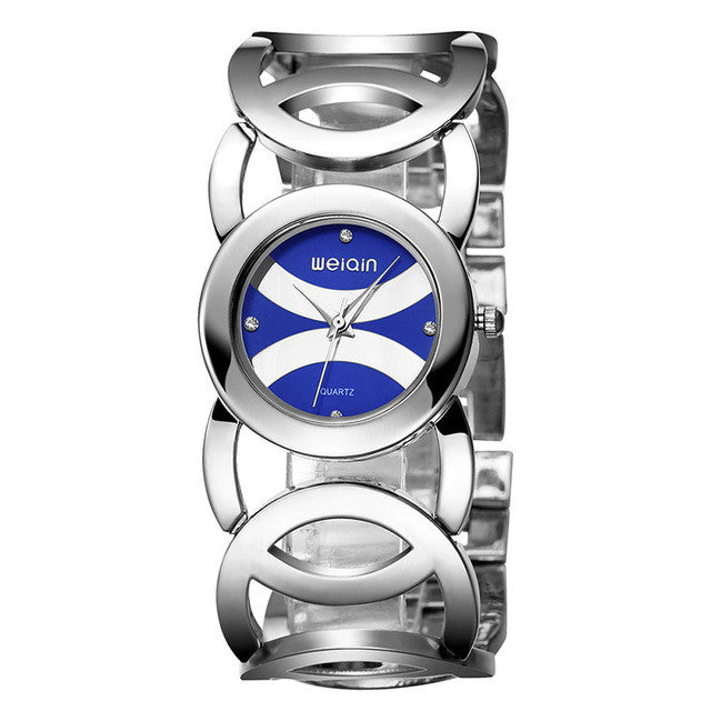 weiqin brand luxury crystal gold watches women fashion bracelet quartz watch shock waterproof relogio feminino orologio donna silver blue
