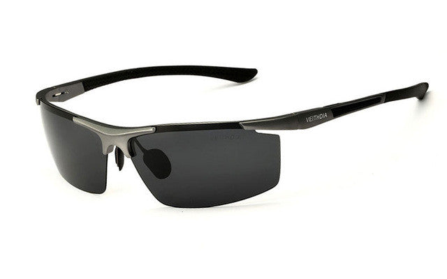 veithdia aluminum magnesium men's sunglasses polarized coating mirror sun glasses oculos male eyewear accessories for men 6588 gray