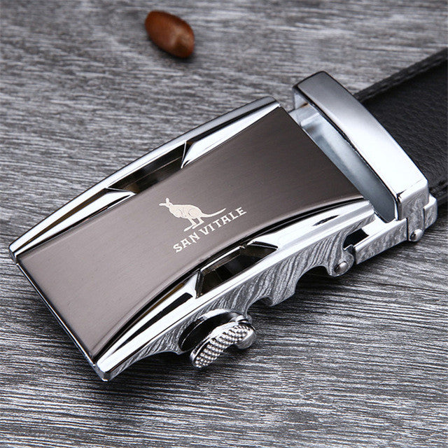 famous brand belt men 100% good quality cowskin genuine luxury leather men's belts for men,strap male metal automatic buckle