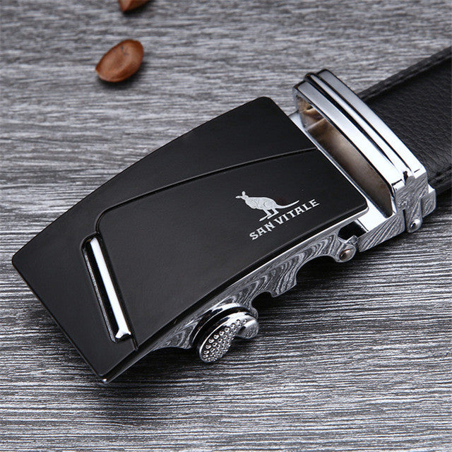 famous brand belt men 100% good quality cowskin genuine luxury leather men's belts for men,strap male metal automatic buckle