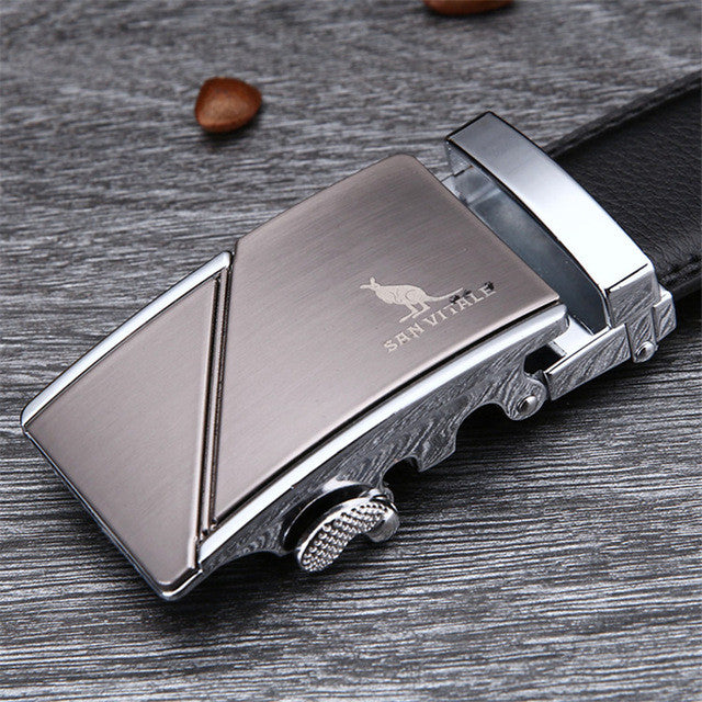 famous brand belt men 100% good quality cowskin genuine luxury leather men's belts for men,strap male metal automatic buckle