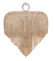 tassel rhinestone finger ring evening bags diamonds wedding handbags women day clutch mini purse bag with chain mixed color ym1011gold