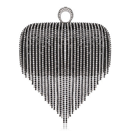 tassel rhinestone finger ring evening bags diamonds wedding handbags women day clutch mini purse bag with chain mixed color ym1011multi 2