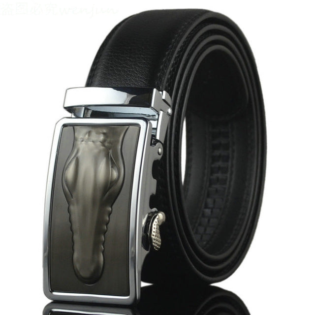 wowtiger belt man hot fashion cowhide leather men designer luxury famous high quality automatic buckle men belts for men