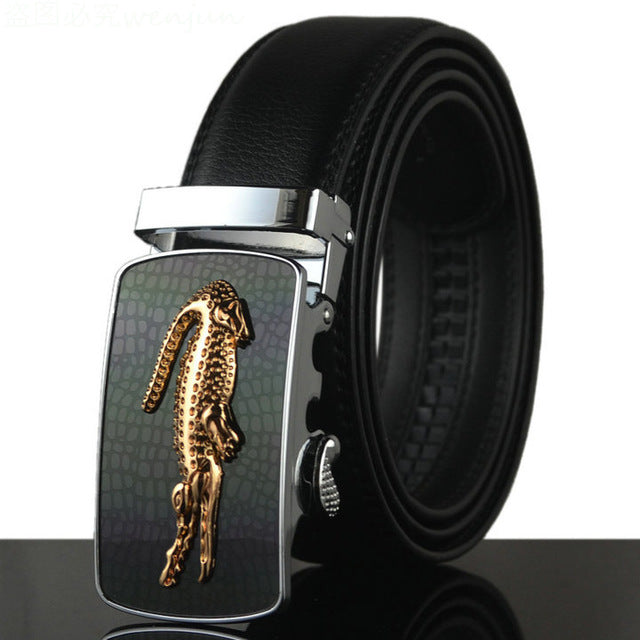 wowtiger belt man hot fashion cowhide leather men designer luxury famous high quality automatic buckle men belts for men