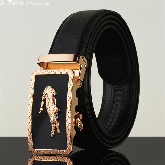 wowtiger belt man hot fashion cowhide leather men designer luxury famous high quality automatic buckle men belts for men