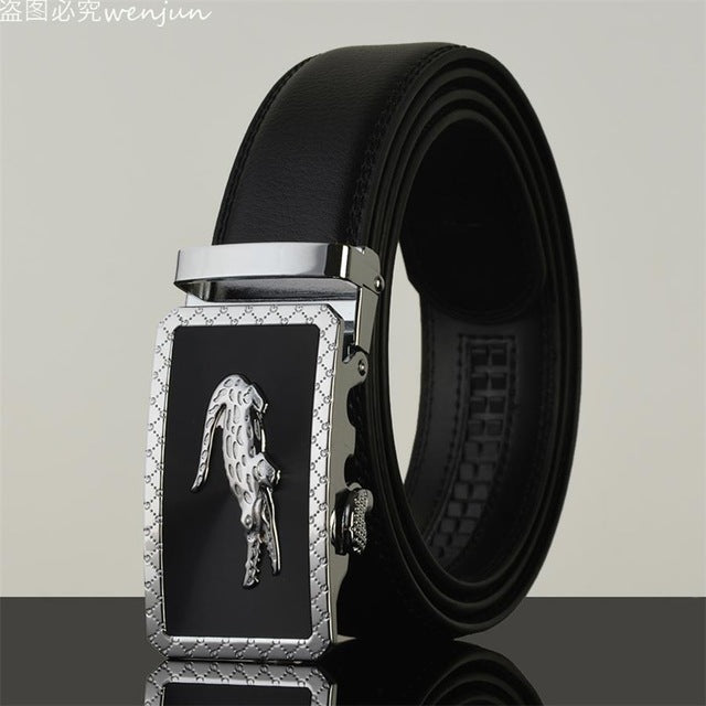 wowtiger belt man hot fashion cowhide leather men designer luxury famous high quality automatic buckle men belts for men