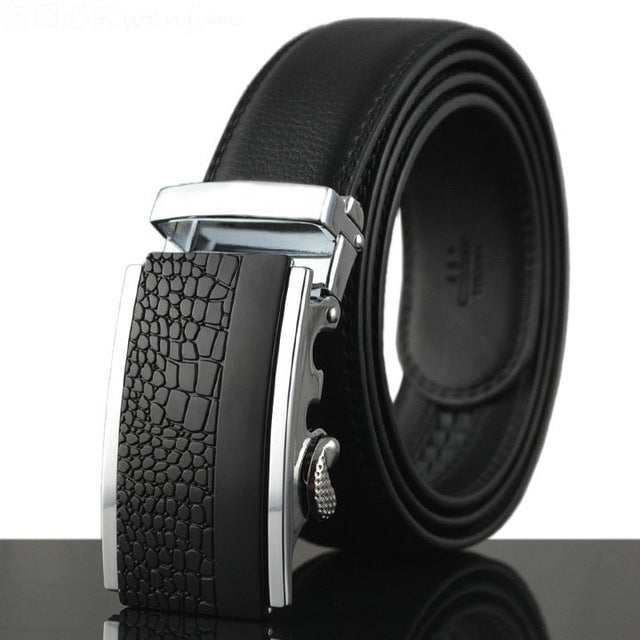 wowtiger belt man hot fashion cowhide leather men designer luxury famous high quality automatic buckle men belts for men