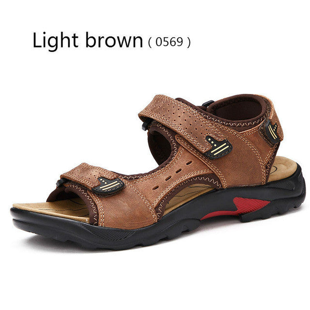 genuine leather summer beach casual shoes