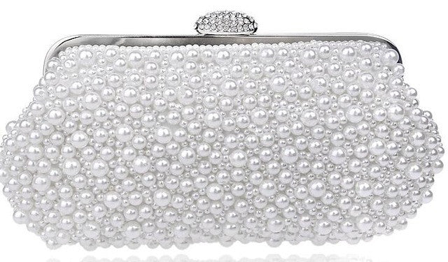 women messenger beaded women vintage evening bags imitation pearl shell women bag shoulder bags,diamonds clutch bag for wedding ym1064white