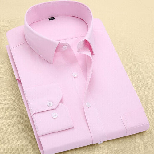 long sleeve slim men dress shirt brand new fashion designer high quality solid male clothing fit business shirts