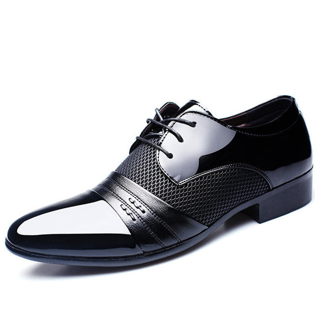 luxury brand men shoes men's flats shoes men patent leather shoes classic oxford shoes for men new fashion