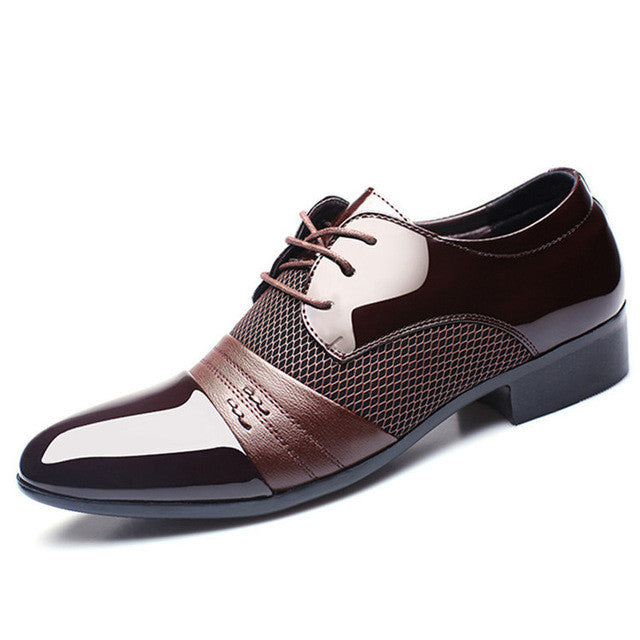 luxury brand men shoes men's flats shoes men patent leather shoes classic oxford shoes for men new fashion