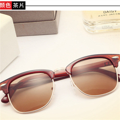 eyewear vintage retro unisex sunglasses women brand designer men sun glasses 10 colors oculos de sol feminino y5 brown