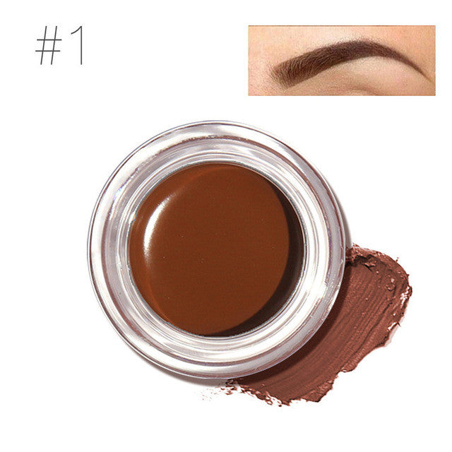 professional eye brow tint makeup tool kit waterproof high brow 5 color pigment black brown henna eyebrow gel with brow brush 1