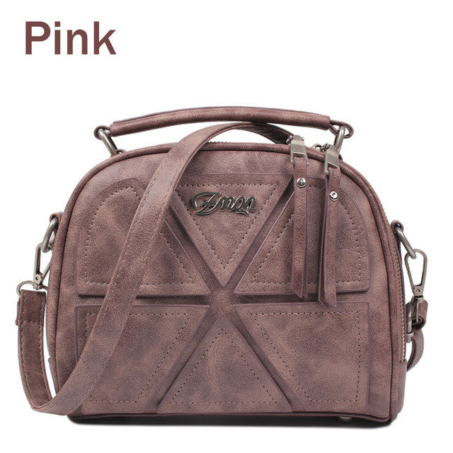 zmqn women messenger bags famous brand 2017 vintage retro women crossbody bag small pu leather handbags for women splicing a523 pink / about 22cm 11cm 18cm