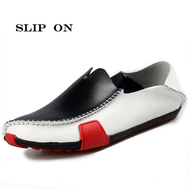 big size 47 leather shoes men shoes casual slip on flats shoes men loafers moccasins men zapatos hombre 5 colours