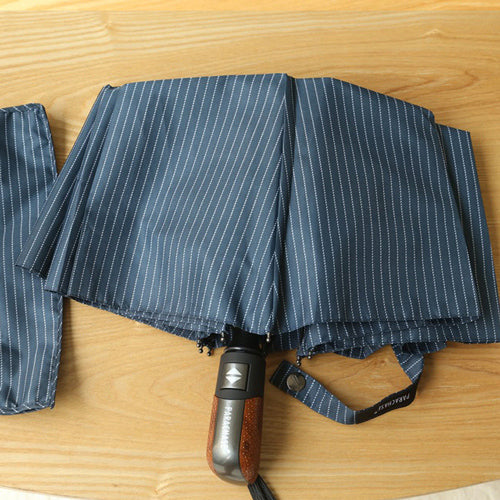 automatic folding umbrella men rain quality windproof uv large paraguas male stripe parapluie 4 colors recommend blue stripe