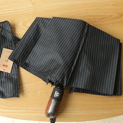 automatic folding umbrella men rain quality windproof uv large paraguas male stripe parapluie 4 colors recommend black stripe