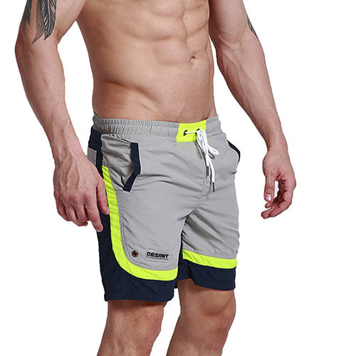 summer beach men's shorts leisure sport running workout shorts new patchwork fast dry surf men's boardshorts