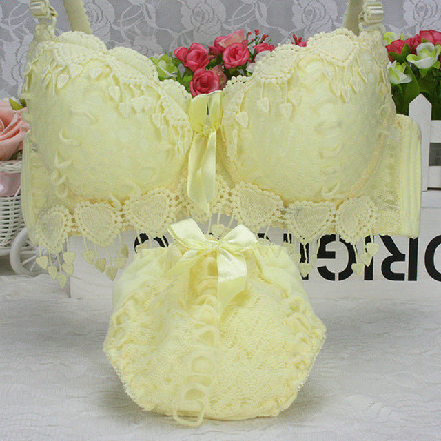 hot sale women underwear set cotton bra panty set brand embroidery tassel sexy lingerie brassiere sets push up bra brief sets