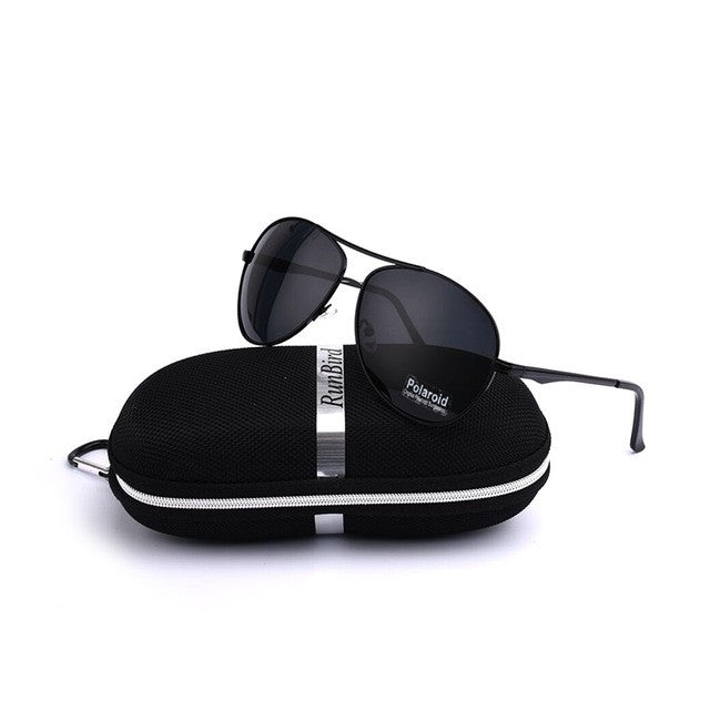 fashion men polarized sunglasses black frame black