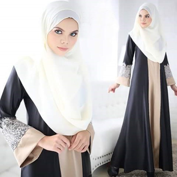 women fashion abaya jilbab islamic clothes muslim cocktail  maxi lace dress robe femme musulman  traditional arabic clothing