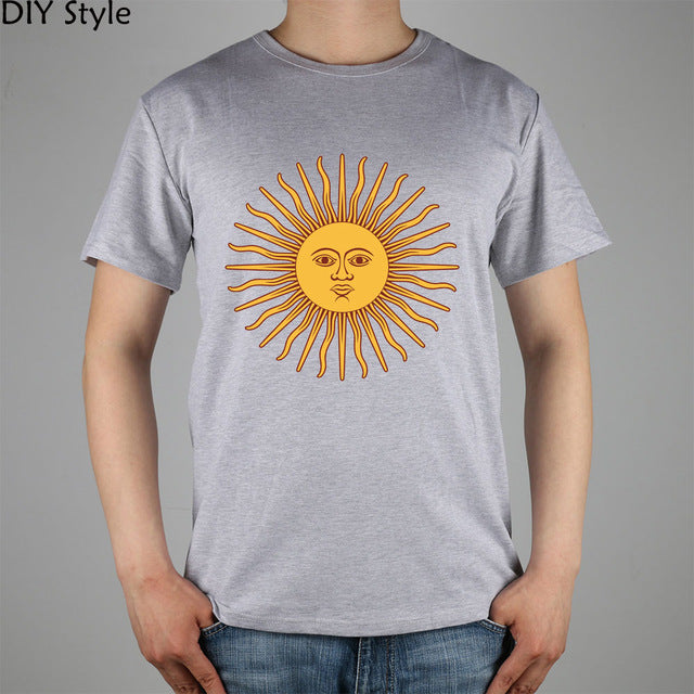 sun argentina abc t-shirt cotton lycra top fashion brand t shirt men new
