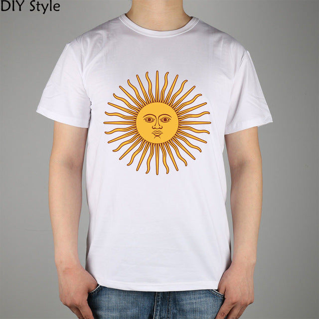 sun argentina abc t-shirt cotton lycra top fashion brand t shirt men new