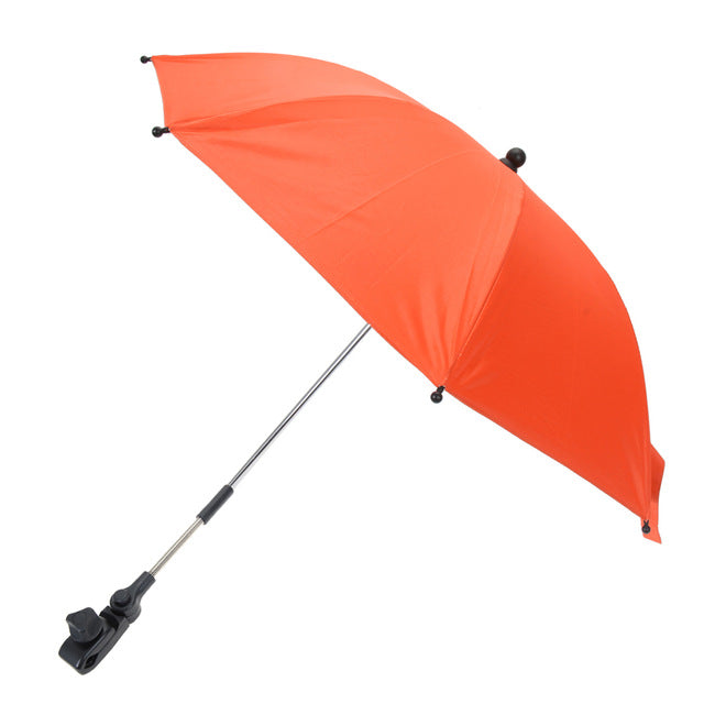 baby stroller accessories portable solid umbrella kids children pram shade adjustable folding parasol for stroller orange