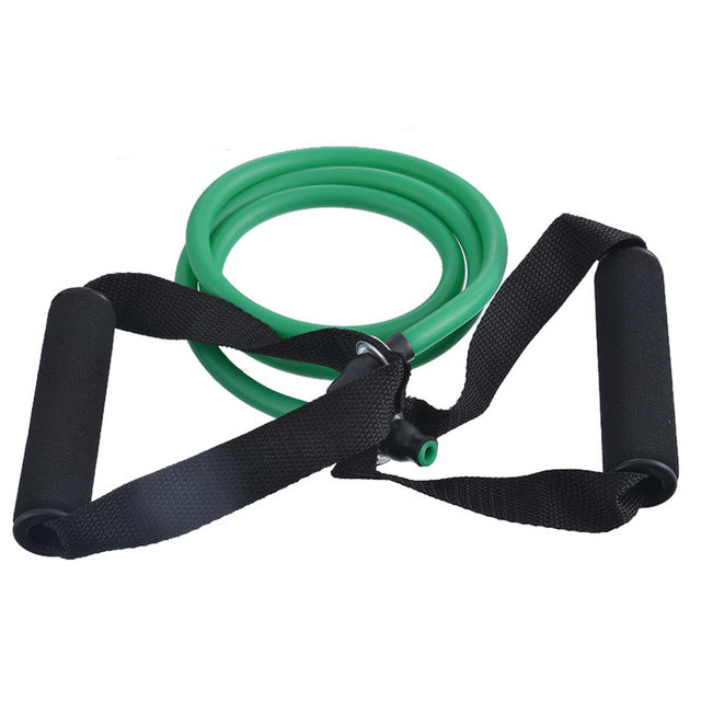 120cm yoga pull rope fitness resistance bands exercise tubes practical training elastic band rope yoga workout cordages 1pc green