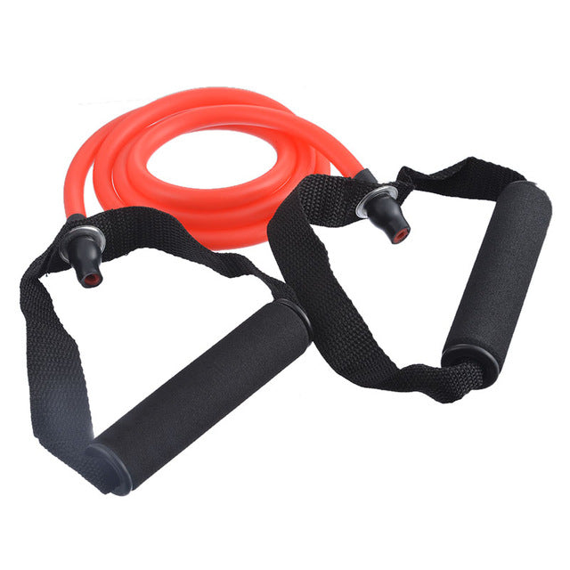 120cm yoga pull rope fitness resistance bands exercise tubes practical training elastic band rope yoga workout cordages 1pc red
