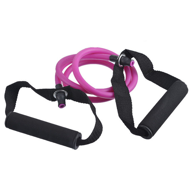 120cm yoga pull rope fitness resistance bands exercise tubes practical training elastic band rope yoga workout cordages 1pc purple