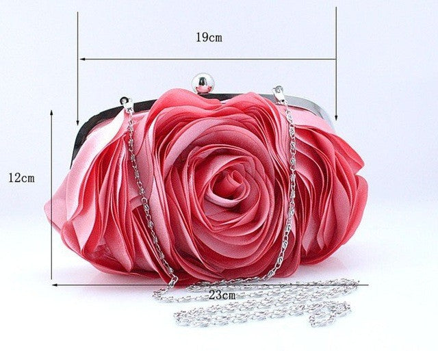 hot evening bag flower bride bag purse , full dress party handbag wedding clutch women evening purse lady gift watermelon red