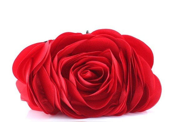 hot evening bag flower bride bag purse , full dress party handbag wedding clutch women evening purse lady gift red