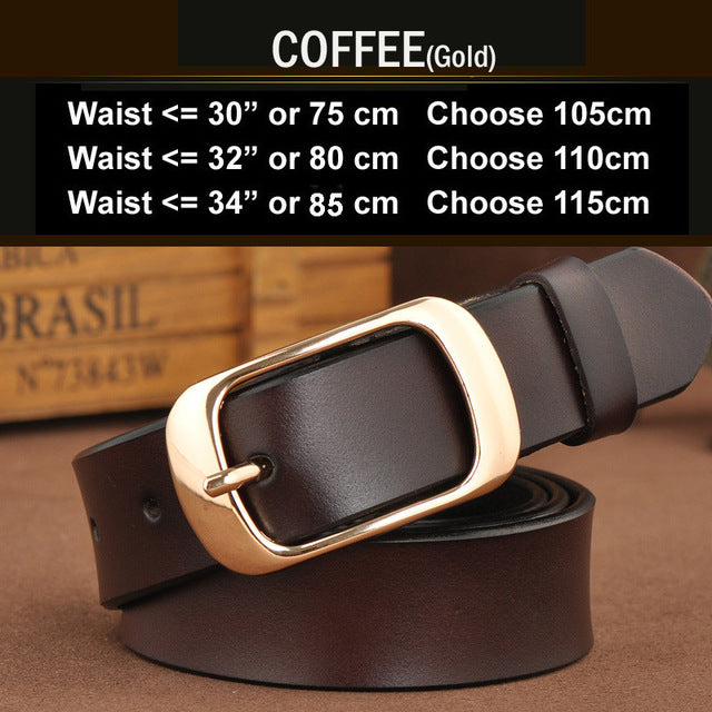 new designer fashion women's belts genuine leather brand straps female waistband pin buckles fancy vintage for jeans