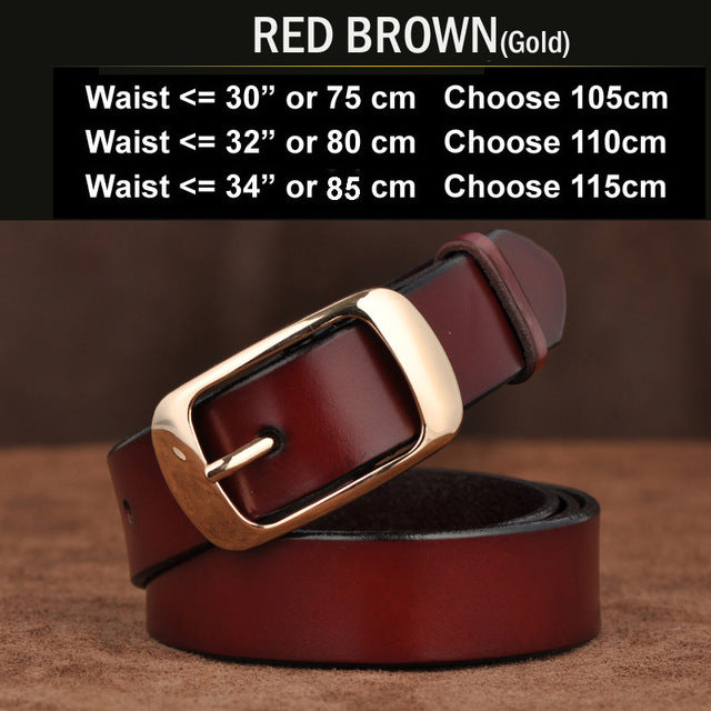 new designer fashion women's belts genuine leather brand straps female waistband pin buckles fancy vintage for jeans