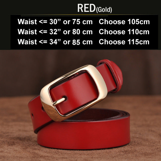 new designer fashion women's belts genuine leather brand straps female waistband pin buckles fancy vintage for jeans