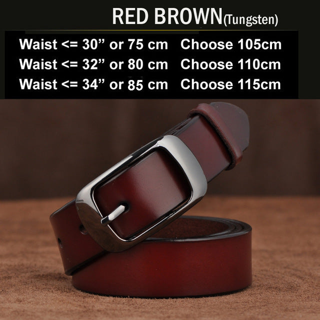 new designer fashion women's belts genuine leather brand straps female waistband pin buckles fancy vintage for jeans