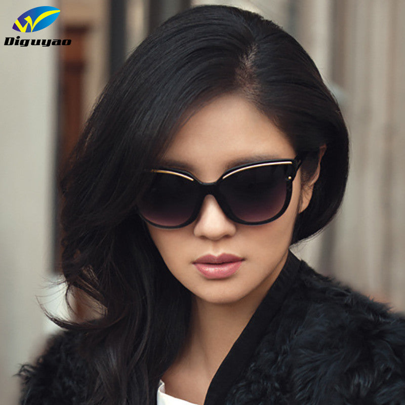 diguyao sunglasses women fashion cat eye frame mirror sun glasses flat men sunglasses uv400