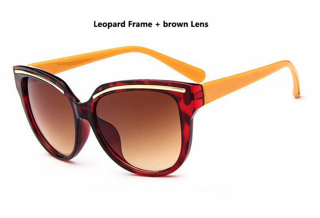 diguyao sunglasses women fashion cat eye frame mirror sun glasses flat men sunglasses uv400 brown