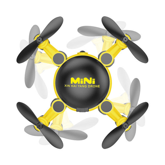 eboyu(tm) ky901 mini foldable drone rc selfie drone with wifi fpv hd camera altitude hold&headless mode rc quadcopter drone yellow