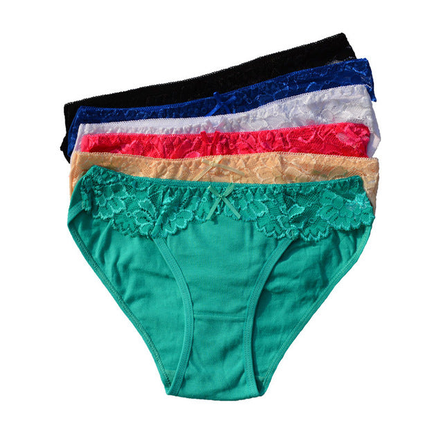 funcilac women's panties everyday style cotton woman underwear briefs lingerie knickers for women ladies (5pcs/lot) size m l xl