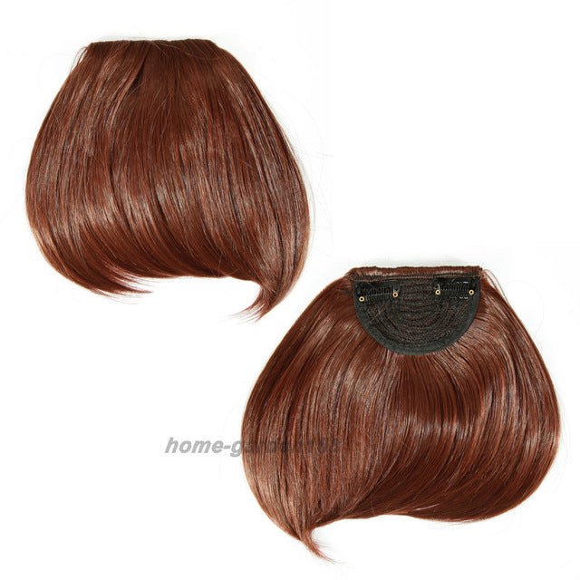 short front neat bangs clip in bang fringe hair extensions straight synthetic 100% real natural hairpiece