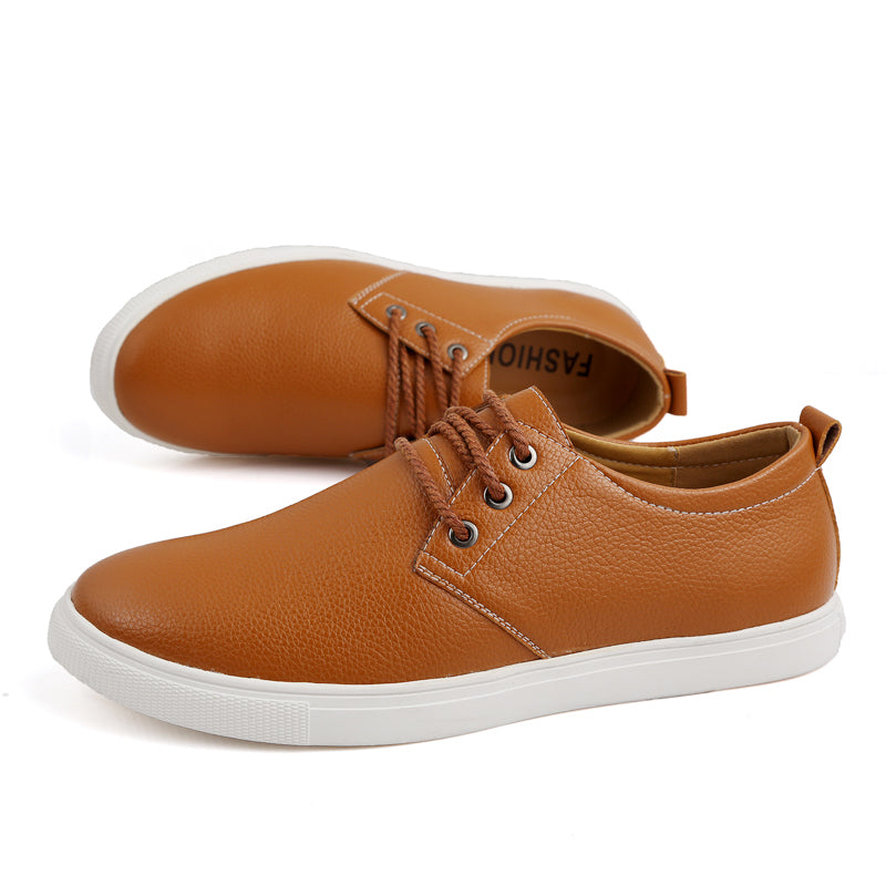 new men casual shoes lace up oxford shoes for men flats pu leather fashion men shoes big size