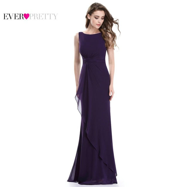 mermaid purple evening dresses long formal evening gowns ever pretty women's elegant sleeveless evening dress.